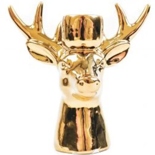 Housevitamin Rendier kandelaar goud 16.5 x 6 x 15 cm