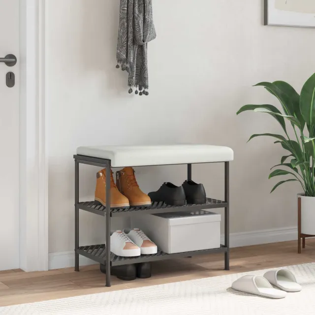 vidaXL Bankkussen Kunstleer Wit Diepte 35 cm