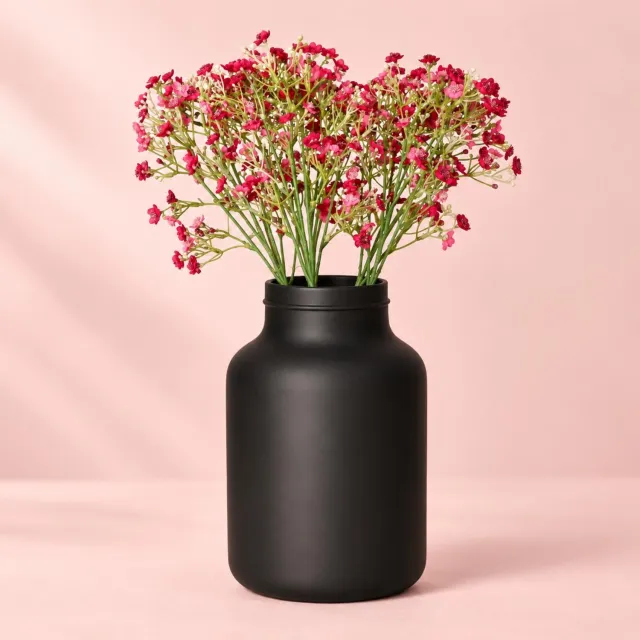 Bellatio Design Kunstbloemen Gipskruid Viette - 4x - 45 cm - paars - takken - kunst zijdebloemen - Gypsophila
