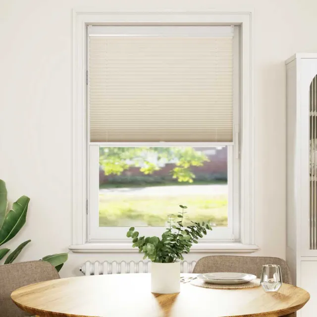 vidaXL Plissé rolgordijn 90x150 cm creme Crème