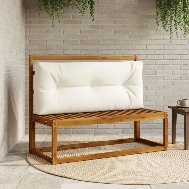 vidaXL Pallet Rugkussen VIANEN 100% Polyester Wit 120 x 40 x 12 cm