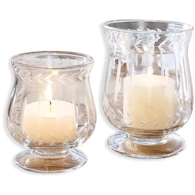 Loberon Windlicht set van 2 Moon helder