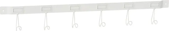 Dulaire Wandkapstok Wit Metaal 6 haken