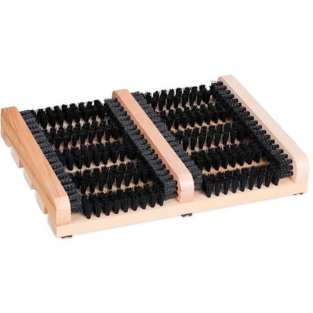 Thuys Borstelmat Voor Buiten – Voetenveger Met Borstels – Antislip Onderk – 26 x 36 x 6cm – Natuurzwart