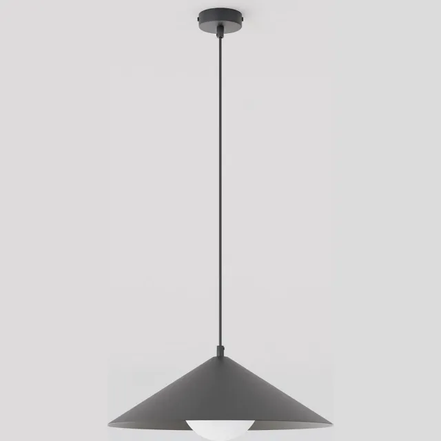 Emibig MONO 1M BL OPAL - Moderne hanglamp voor sfeervolle verlichting Zwartachtig