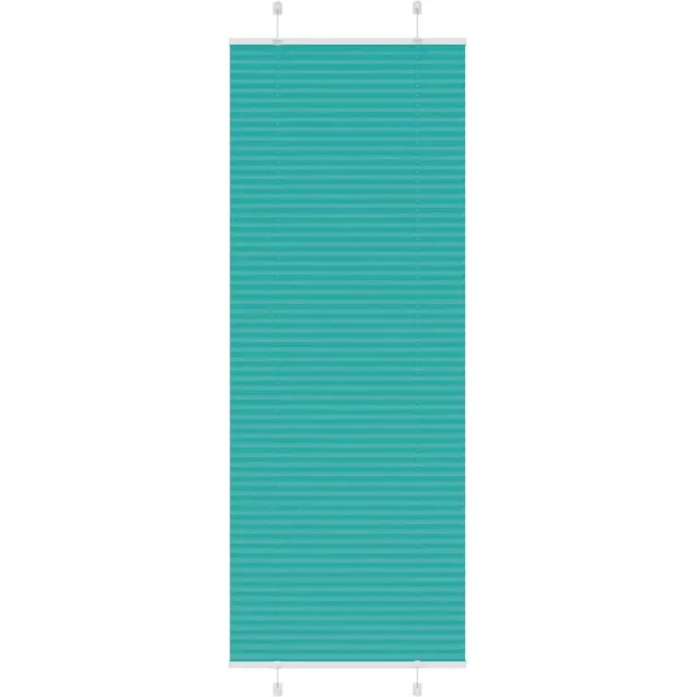 vidaXL Plissé - rolgordijn - 70x200 - cm - stofbreedte - 69,4 - cm - petrol - groen petroleumgroen