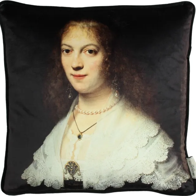 Teeninga Palmen Plaids - Cushion Portrait Velvet Brown 45x45cm Zie titel/foto