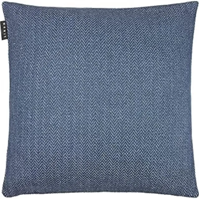 PromoHome Kussenhoes 50x50 cm - Visgraatpatroon met Rits Blauw