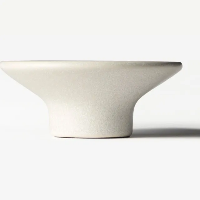 HEMA Kandelaar ⌀12x6.5cm Zwier keramiek wit (wit)