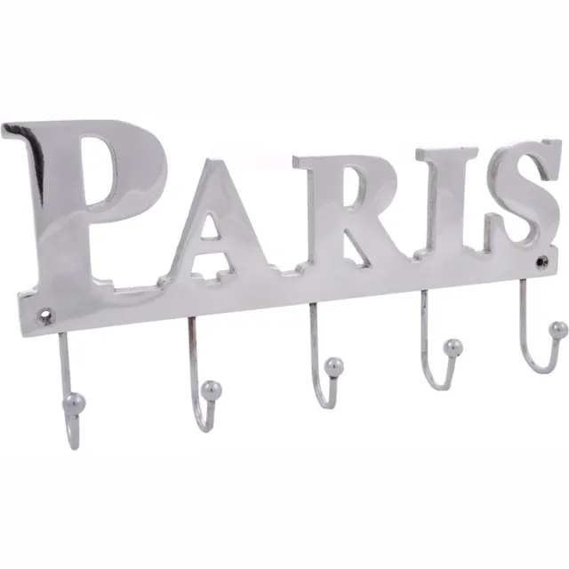Dulaire Kapstok Zilver Paris 15x30 cm