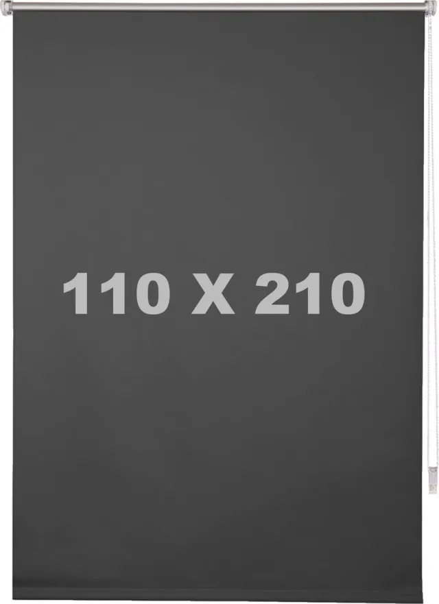Bolt Edge Rolgordijn - Antraciet - Verduisterend - Luxaflex - 110x210cm