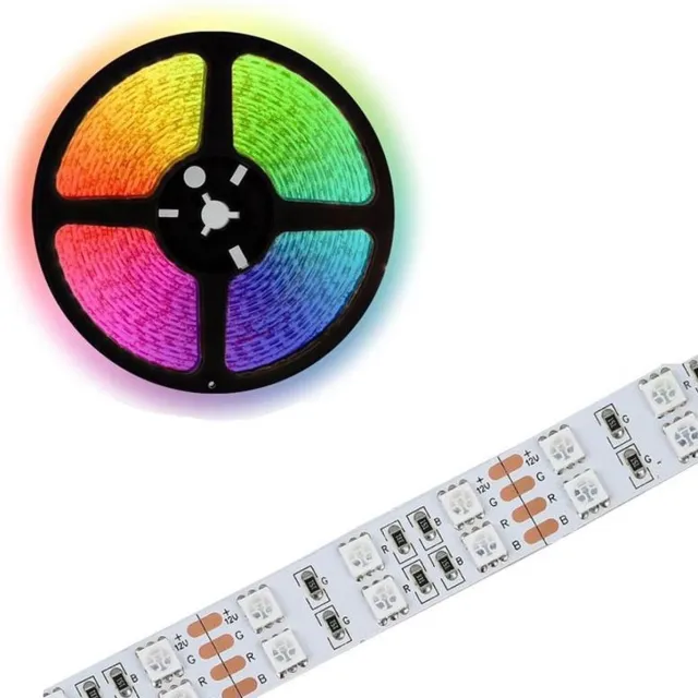ABC-Led 5 meter RGB led strip - Dubbele rij - 120Leds/m - 12V