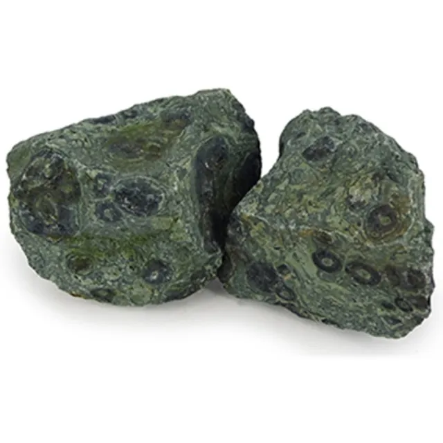 Ruben Robijn Jaspis kamballa ruw (Eldariet) 1 kg. Groen / zwart