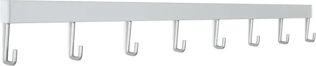 STAS picture hanging systems STAS Wandrek / Kapstok – 70cm - Wit - universeel ophangrek en kapstok voor jas, tas en accessoires