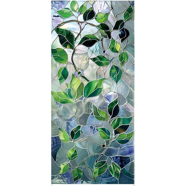 Nosheir 2 Transparante statische glasfolies (39,4 x 17,7 inch) — Statisch hechtende privacyfolie voor glas, geschikt voor interieurdecoratie in woonkamers, badkamers en kantoren Blauw