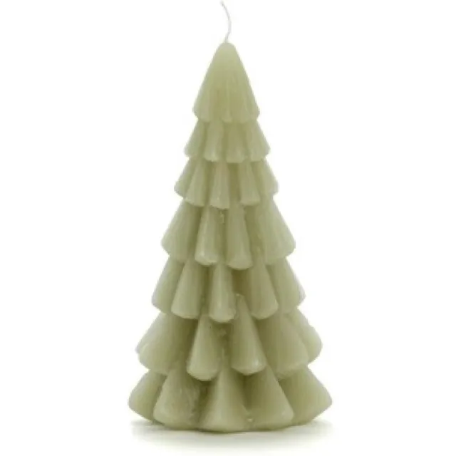 Rustik Lys Kaars - Kerstboom - Eucalyptus - Klein - 6.3x12cm
