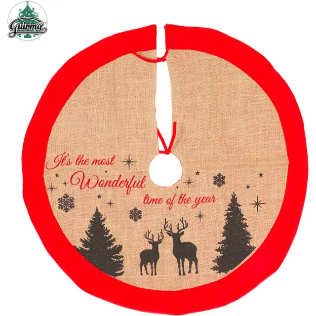 Fiestas Guirca Kerstboomkleed jute - 85 cm BruinROOD