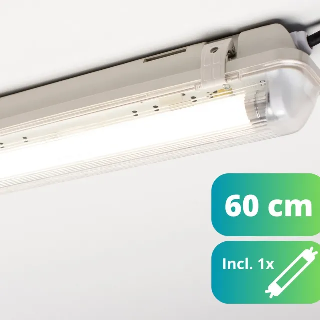 LED's Light EasySave LED TL verlichting 60 cm - Compleet armatuur incl. LED TL buis - IP65 Grijs
