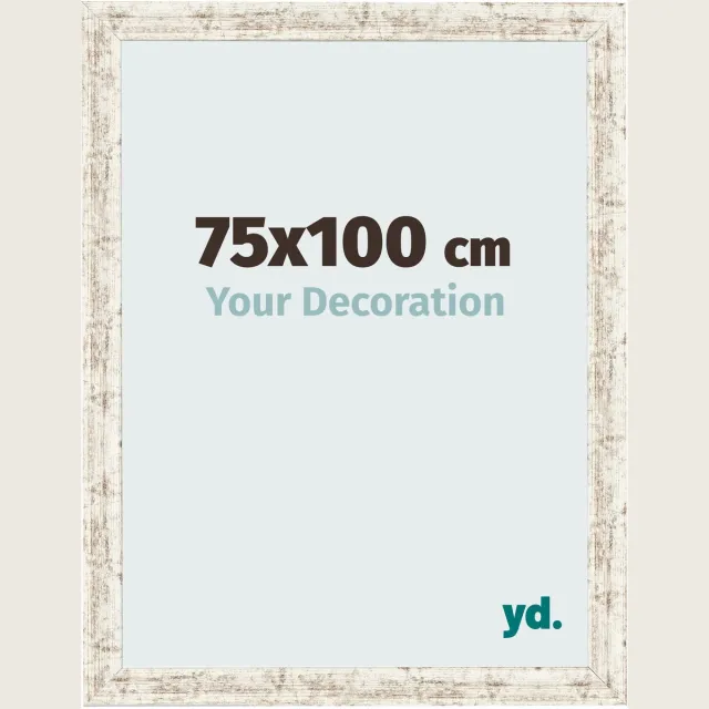 yd. Your Decoration - Fotolijst 75x100 cm - MDF - Wit Vintage - Bologna