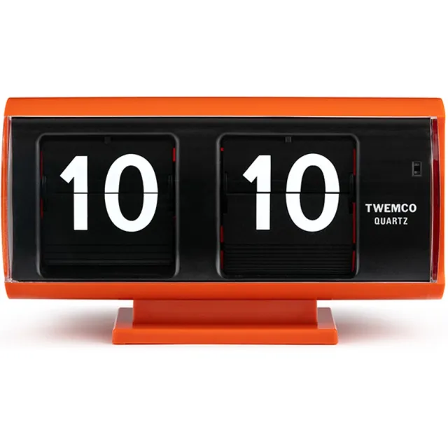 Twemco QT-30T | Flipklok | Oranje | Retro Klok | Long life Mechanism | Flip Clock | Digitale Clock