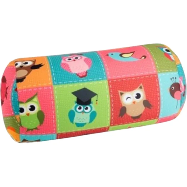 House of Healthbrands Kuschelmaxx Rolkussen - Sierkussen Rond Cilinder 17 x 33 cm - Owls 4-design - Stevig en zacht - Mooie print - Gevuld met microgranulaat - Vormvast & Wasbaar - Ideaal voor op de bank, bed, auto of op reis - Inclusief Wasnet Divers