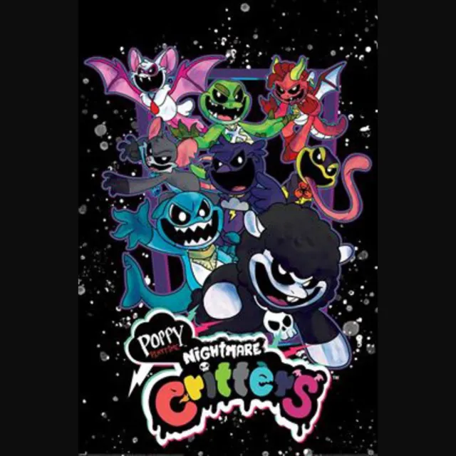 Poppy Playtime Nightmare Critters Unisex Poster - meerkleurig - Standard multicolor