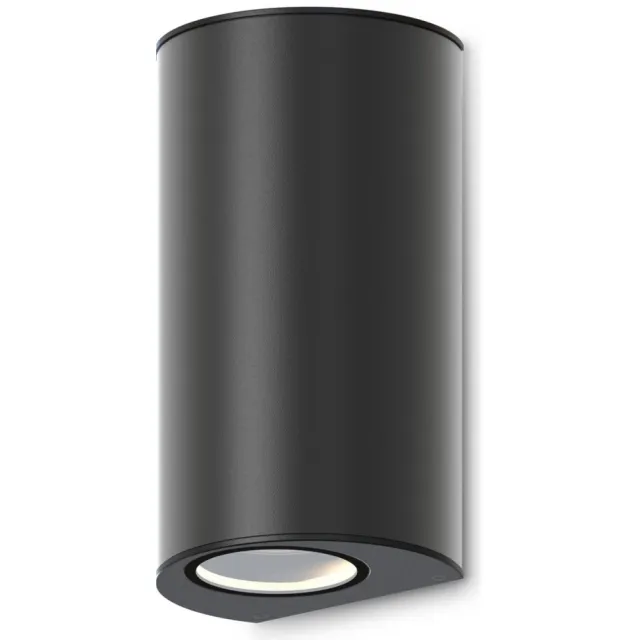 Calex Monza wandlamp – Up & Down – 2× GU10 – zwart