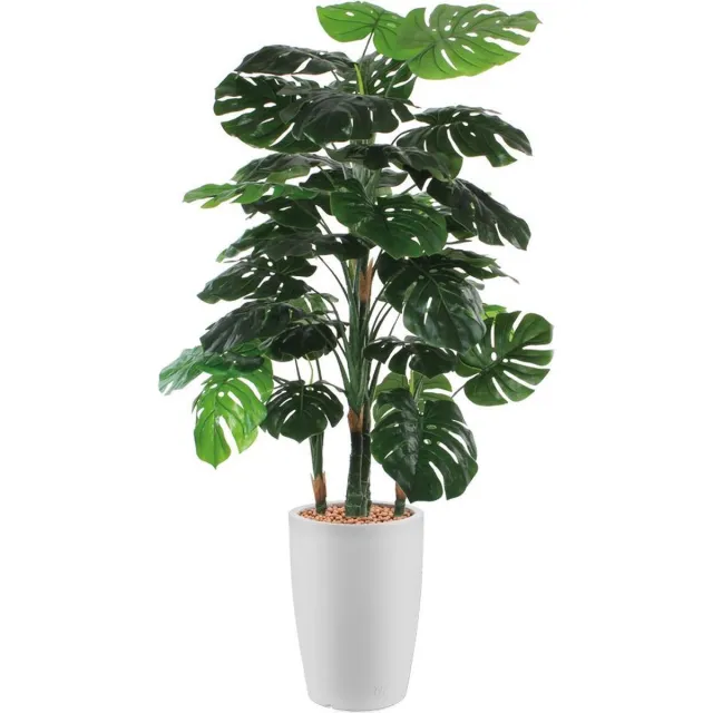HTT Decorations HTT - Kunstplant Monstera in Genesis rond wit H160 cm Groen