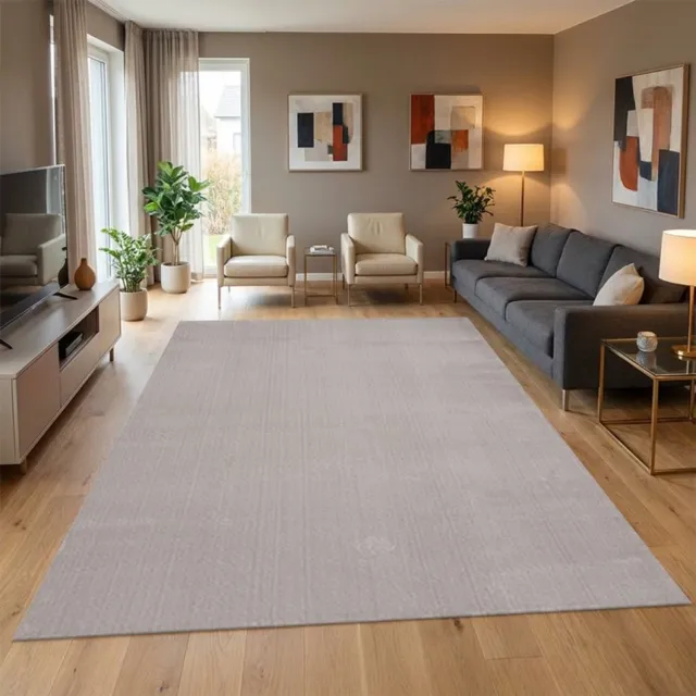 TapisTrend Harig tapijt Zand 160x220 cm Effen, wasbaar, antislip vloerkleed met een zachte pool van 19 mm voor de woonkamer, slaapkamer en eetkamer
