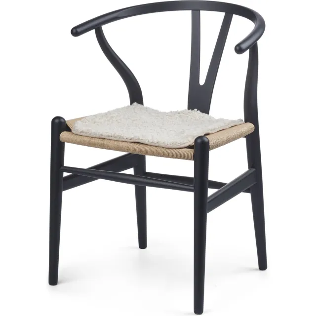 Sheepskin House Kortharig Schapenvacht Seat CoverZero Waste - 35x35 cm Pearl