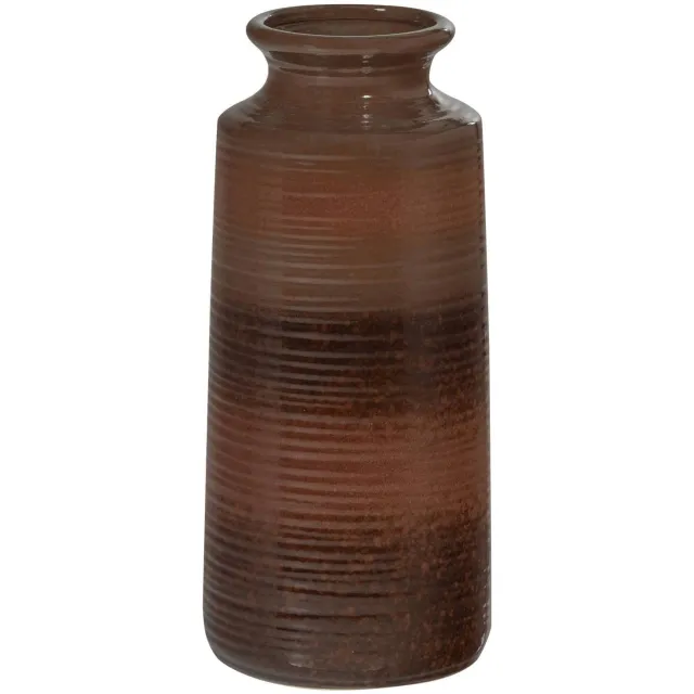 WOOOD Decennia XL Vaas - Keramiek - Bruin/Rood - 38x17x17 brown/red