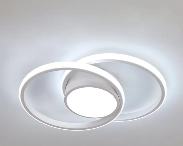 Riserva LED Plafondlamp Modern - Wit - 42W 4725lm - 6500K Koud Wit - 3-Rings Design - LED Plafondlamp voor Woonkamer, Slaapkamer en Keuken
