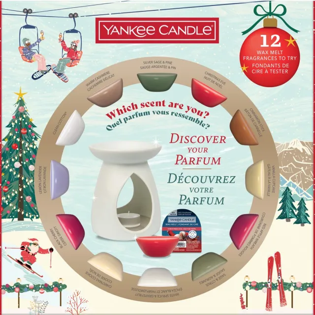 Yankee Candle Apres Ski - 12 Wax Melts & Warmer Gift Set - Cadeauset Wit