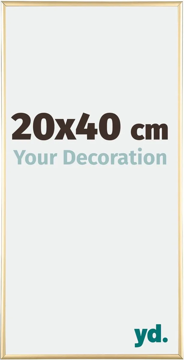 yd. Your Decoration - Fotolijst 20x40 cm - Aluminium - Goud - Kent