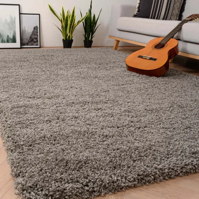 Tapeso Hoogpolig vloerkleed - Shaggy Grand lichtgrijs 240x340