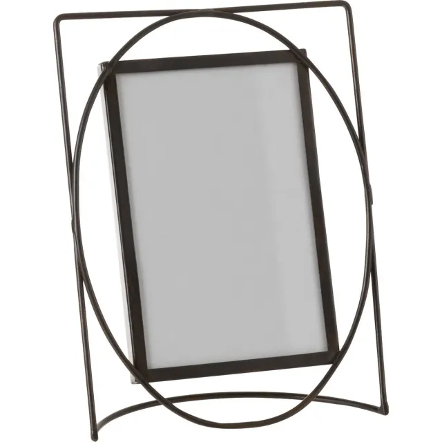 J-Line fotolijst Rechthoek - metaal/glas - donkerbruin - small Zwart