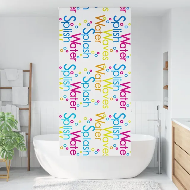 vidaXL Doucherolgordijn 90x240 cm stofbreedte 86 cm Meerkleurig