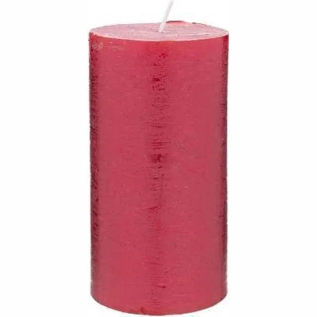 Cosy & Trendy Rustic Cylinderkaars rood (13 cm)