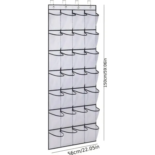 Bovista Schoenenrek - Schoenenbank - Schoenen Opbergsysteem - Deur Organizer - Wit - 5 Stuks