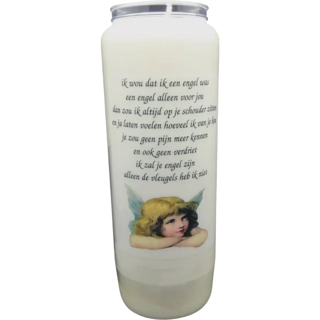 Spaas Noveenkaars Spreuk 002 - 9 dagen brander (5 stuks) wit