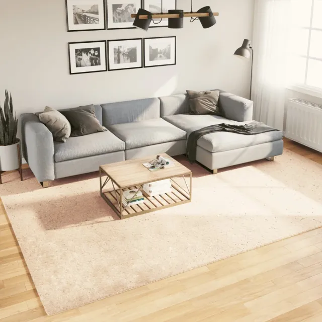 vidaXL Vloerkleed HUARTE laagpolig zacht wasbaar 240x340 cm beige, foto 2