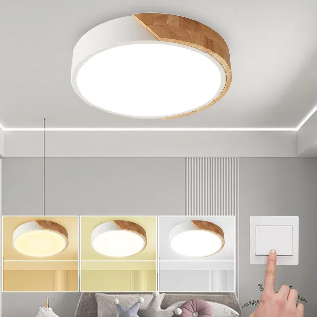 Ayangoods LED Plafondlamp voor Slaapkamer - Modern Design - Warm Wit Licht - Energiezuinig - Eenvoudige Installatie