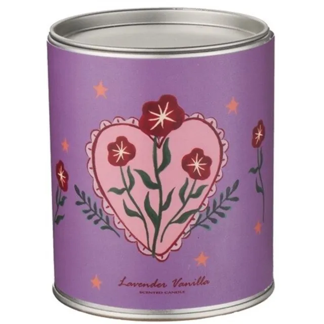 homebound by ky Geurkaars in tinnen doos floral Paars