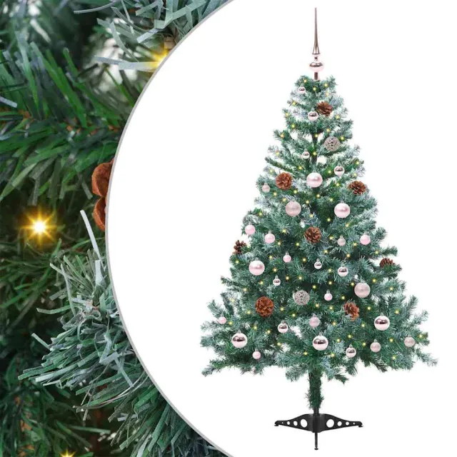 vidaXL Kunstkerstboom Groen 150 cm PVC en Staal