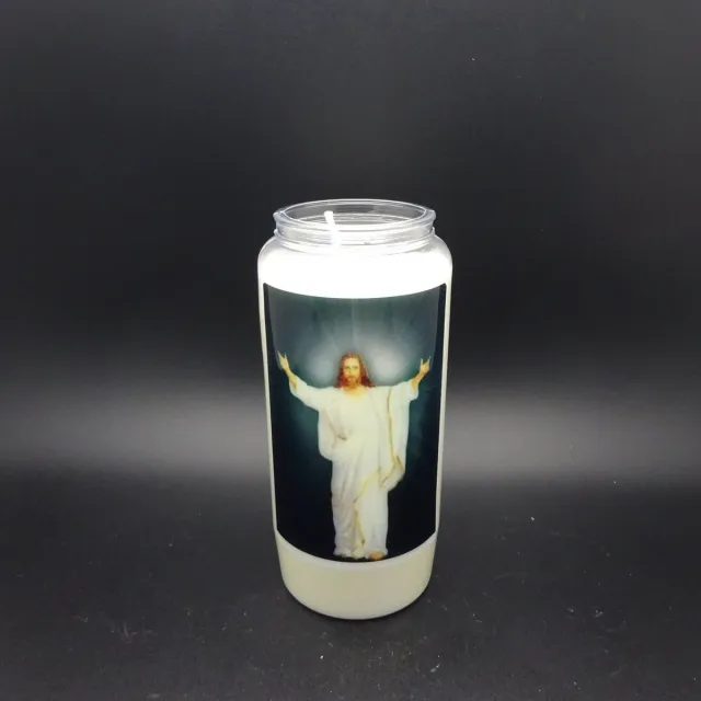 Partijhandel RODO Noveenkaars Heilige Man 010 - 6 dagen brander (5 stuks) wit