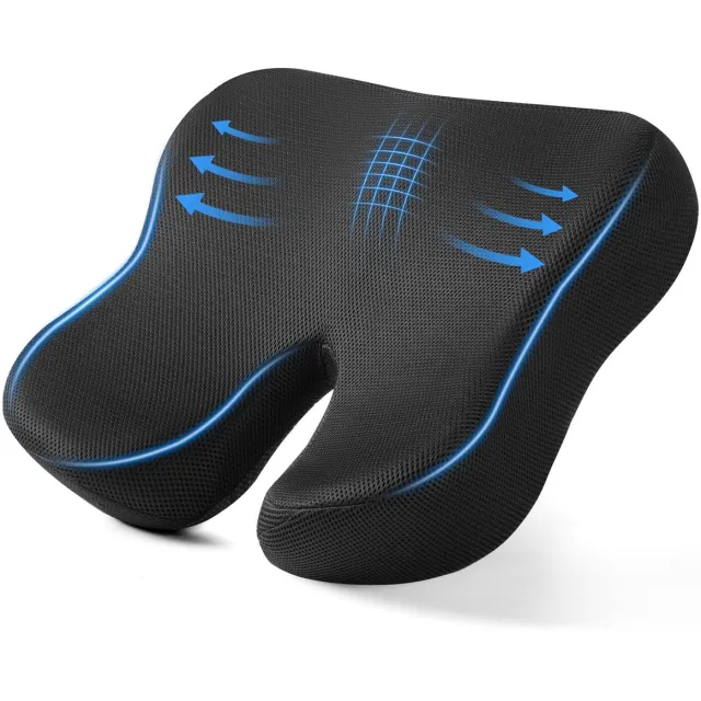 My Ninki ® Comfortabel Ergonomisch Zitkussen voor Langdurig Zitcomfort en Ondersteuning zwart