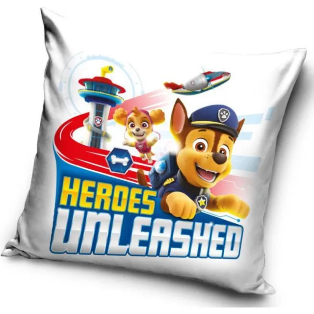 Carbotex Paw Patrol Heroes Unleashed - Sierkussen Kussen 40 x 40 cm inclusief vulling wit