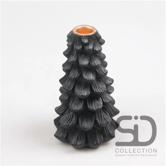 Season Inspired Decoration Kandelaar kerstboom 11x11x19 zwart