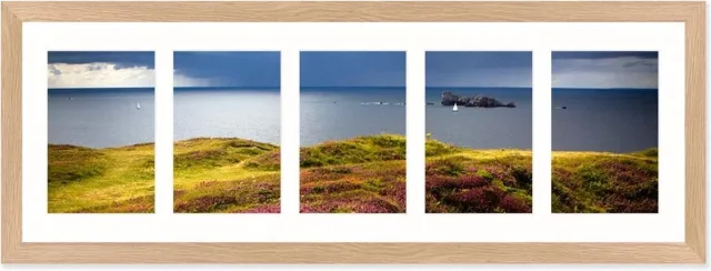 SecaDesign Anima Vijfluik Fotolijst - Fotomaat 10x15 cm - Essenhout kleur bruin