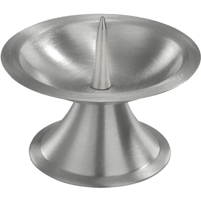 Trend Candles Luxe kaarsenhouder voor stompkaarsen - zilver - metaal - voor kaarsen van 5-6 cm